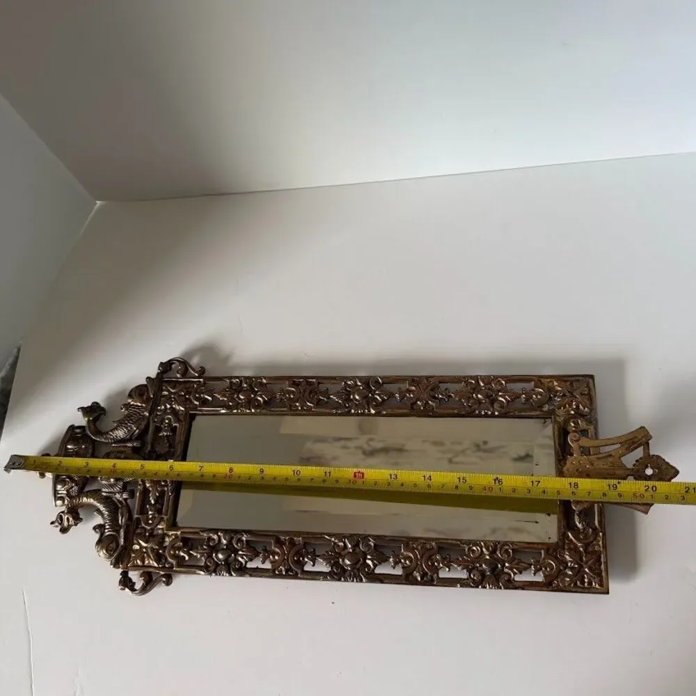 Antique Bradley & Hubbard Victorian Wall Mirror, Ornate, Koi Fish/Dolphin
